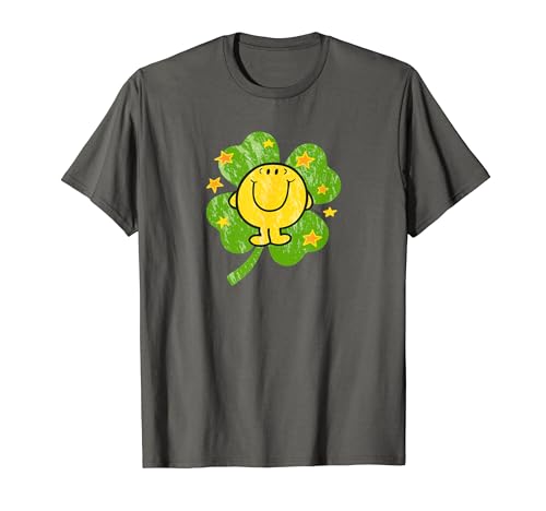 Mr. Men Mr. Happy St Patrick's Day Four Leaf Clover T-Shirt von Mr. Men Little Miss