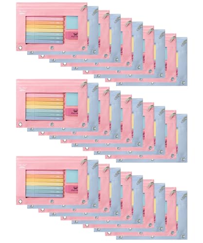 Mr. Pen Federmäppchen, Blau und Orange, 2 Stoff-Bleistifttaschen, Bindertaschen, Federmäppchen, Bindertasche, Federmäppchen, 3 Ringe, Federmäppchen mit Reißverschluss, Federmäppchen mit von Mr. Pen