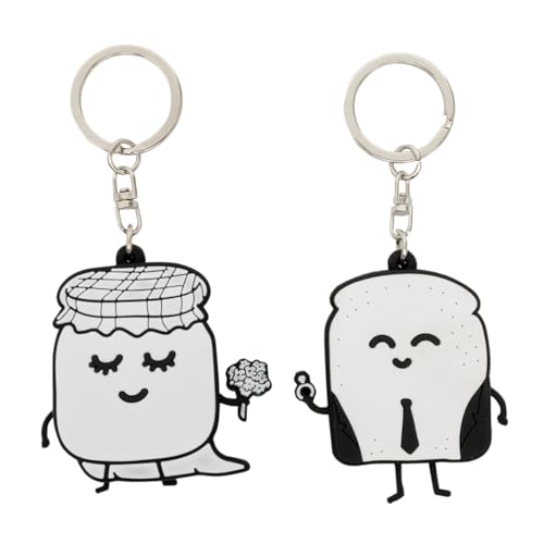 Mr. Wonderful - 2er Set Iconic Schlüsselanhänger - Brot und Marmelade, Mehrfarbig, Keyring Mr. Wonderful - 2er Set Iconic Schlüsselanhänger - Brot und Marmelade, Mehrfarbig, Keyring von Mr. Wonderful
