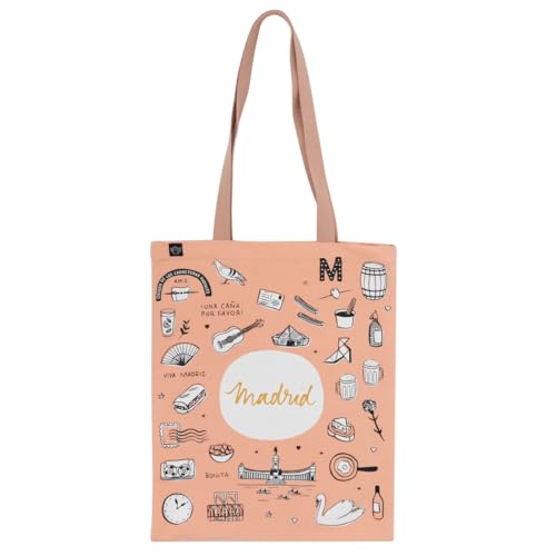 Mr. Wonderful - Stofftasche - Madrid - Tote Bag aus Baumwolle + Reißverschluss + Innentasche, bunt, 34 centímetros de largo x 1 centímetro de ancho x 40.5 centímetros de alto, Utility von Mr. Wonderful