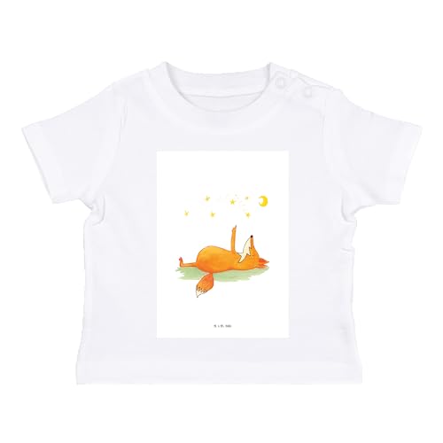 Mr. & Mrs. Panda 0. - 6. Monat Organic Baby Shirt Fuchs Sterne - Geschenk, Baby T-Shirt, Always Look on The Bright Side of Life, Mädchen Baby von Mr. & Mrs. Panda