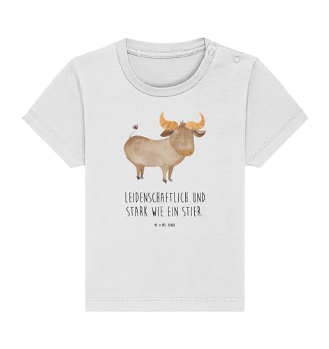 Mr. & Mrs. Panda 0. - 6. Monat Organic Baby Shirt Sternzeichen Stier - Geschenk, Geschenk Mai, Geburtstag Mai, Geburtstag April, Mädchen Baby von Mr. & Mrs. Panda