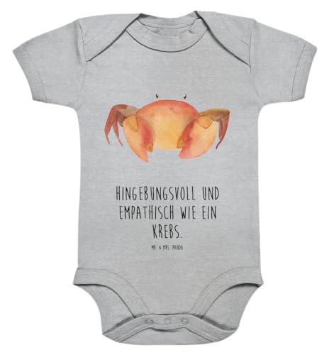 Mr. & Mrs. Panda 1. - 3. Monat Organic Baby Body Sternzeichen Krebs - Geschenk, Aszendent, Horoskop, Junge, Krebs Geschenk, Astrologie, Meerestier, von Mr. & Mrs. Panda