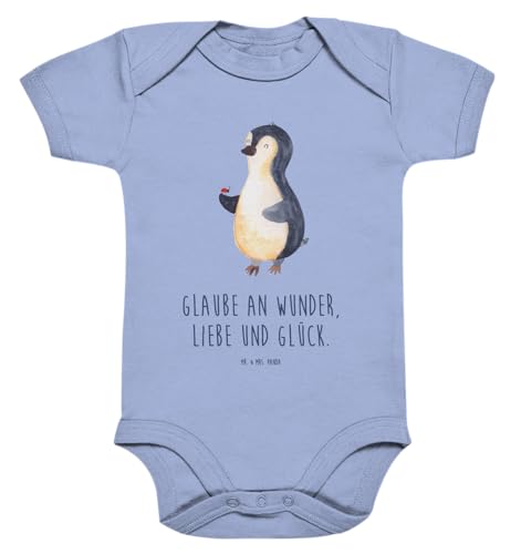 Mr. & Mrs. Panda 1. - 3. Monat Organic Baby Body Pinguin Marienkäfer - Geschenk, Wunder, Babykleidung, Liebe, Glück, Baby Erstausstattung, von Mr. & Mrs. Panda