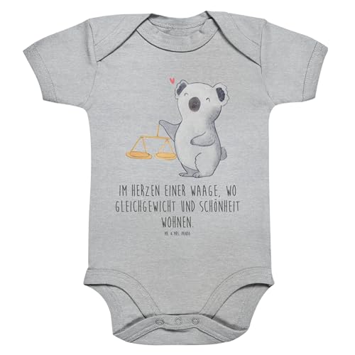 Mr. & Mrs. Panda 1. - 3. Monat Organic Baby Body Waage Astrologie - Geschenk, Geburtstagsgeschenk, Sternzeichen, Junge, Strampler, Tierkreiszeichen, von Mr. & Mrs. Panda