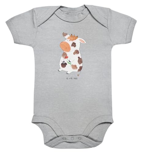 Mr. & Mrs. Panda 12. - 18. Monat Organic Baby Body Kuh - Geschenk, Baby Erstausstattung, Junge, Wickelbody, Flausen, Motivtion, Landwirt, Landwirtin, von Mr. & Mrs. Panda