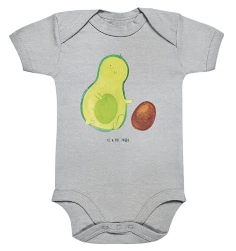 Mr. & Mrs. Panda 12. - 18. Monat Organic Baby Body Avocado rollt Kern - Geschenk, Babyparty, Gesund, Strampler, Schwangerschaft, Baby von Mr. & Mrs. Panda