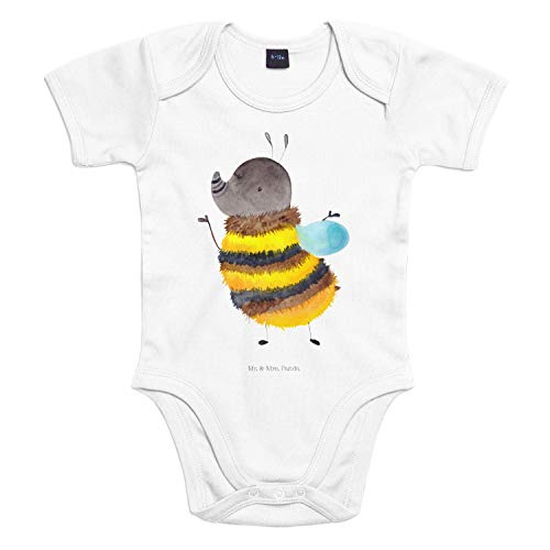 Mr. & Mrs. Panda 12. - 18. Monat Organic Baby Body Hummel flauschig - Geschenk, Blume, Baby Erstausstattung, Junge, Gute Laune, Natur, Mädchen, von Mr. & Mrs. Panda