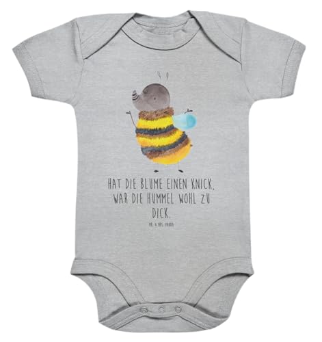 Mr. & Mrs. Panda 3. - 6. Monat Organic Baby Body Hummel flauschig - Geschenk, Junge, Baby Erstausstattung, Tiere, lustige Sprüche, Babystrampler, von Mr. & Mrs. Panda