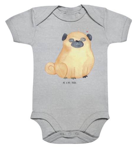 Mr. & Mrs. Panda 3. - 6. Monat Organic Baby Body Mops - Geschenk, Vierbeiner, Babykleidung, Hund, Junge, Strampler, Hunderasse, Tierliebhaber, von Mr. & Mrs. Panda