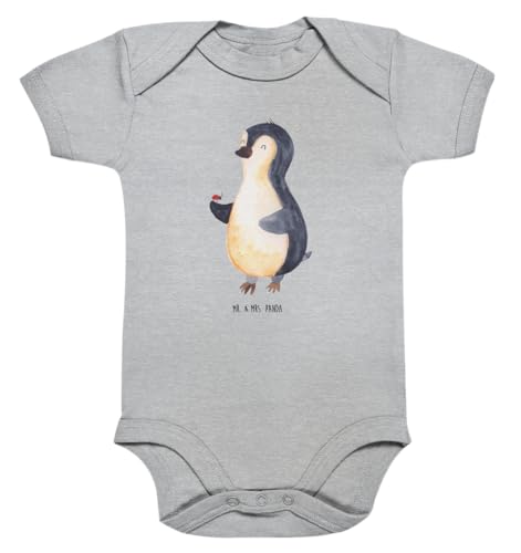 Mr. & Mrs. Panda 3. - 6. Monat Organic Baby Body Pinguin Marienkäfer - Geschenk, Junge, Lebensfreude, Babykleidung, Mädchen, Glück, Liebe, Strampler, von Mr. & Mrs. Panda