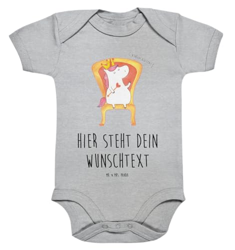 Mr. & Mrs. Panda 3. - 6. Monat Personalisierter Baby Body Einhorn Prinzessin - Personalisierte Geschenke, Geburtstag, Mädchen, Junge, Unicorn, von Mr. & Mrs. Panda