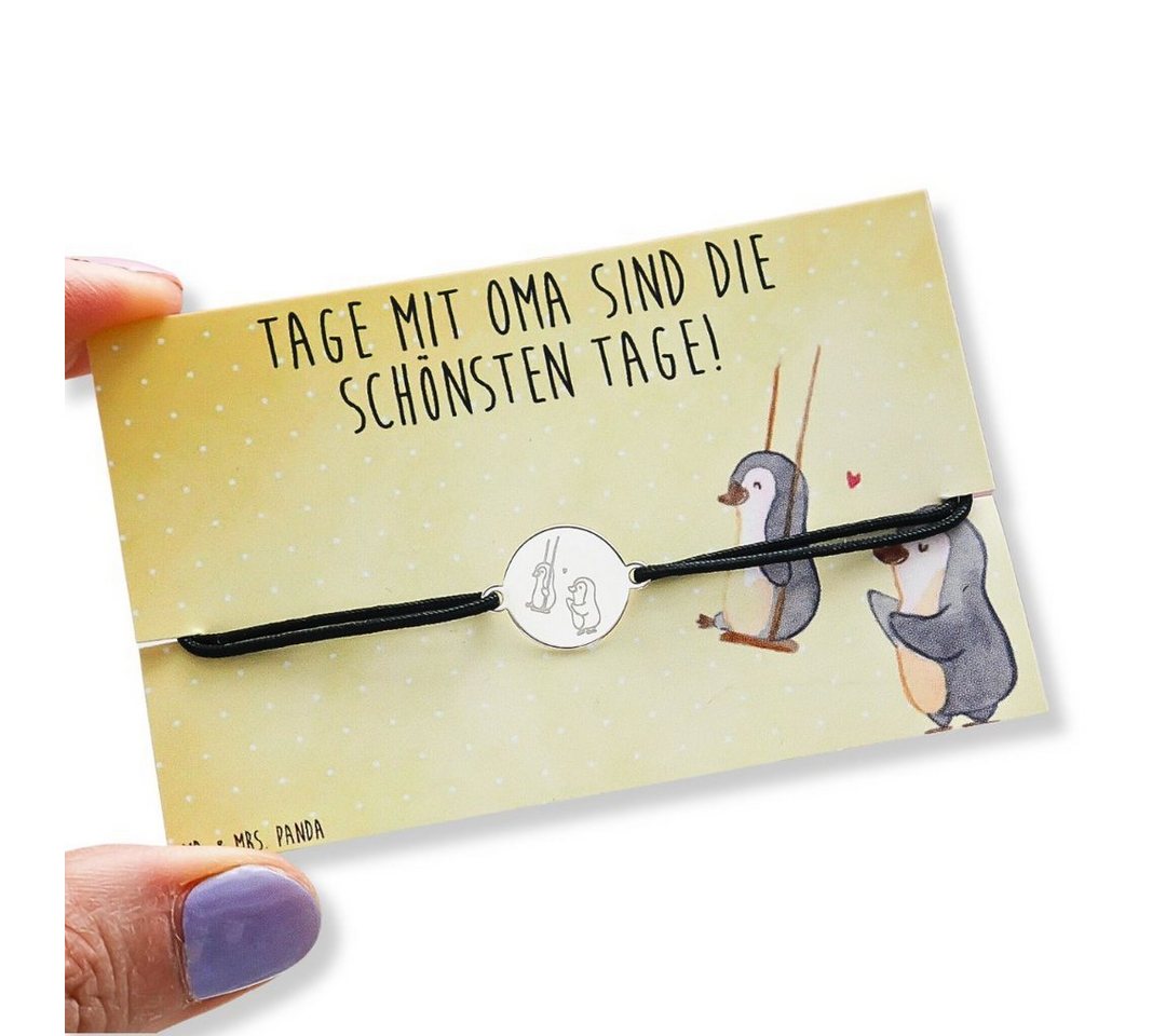 Mr. & Mrs. Panda Armkette Pinguin Oma schaukeln, Armband, Silber, Muttertag, Omi, Damen, Gesche (Packung, 1-tlg) von Mr. & Mrs. Panda