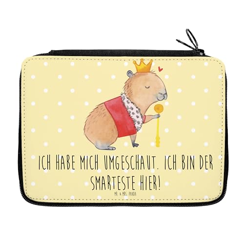 Mr. & Mrs. Panda Federmappe Capybara König - Geschenk, Stiftetasche, Büro Stifte Etui, Gute Laune, Grundschule, Tiere, Tiermotive, Stifte Etui, von Mr. & Mrs. Panda