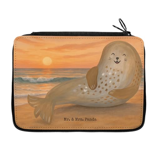 Mr. & Mrs. Panda Federmappe Robbe Lachen Design - Weiß von Mr. & Mrs. Panda