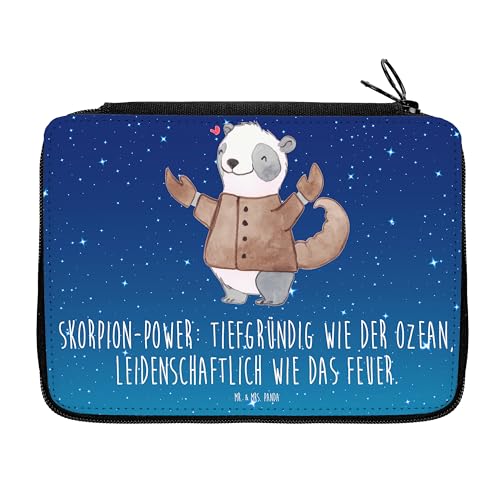 Mr. & Mrs. Panda Federmappe Skorpion Astrologie - Geschenk, Geburtstagsgeschenk, Tierkreiszeichen, Horoskop, Federmäppchen Bedruckt, Sternzeichen, von Mr. & Mrs. Panda