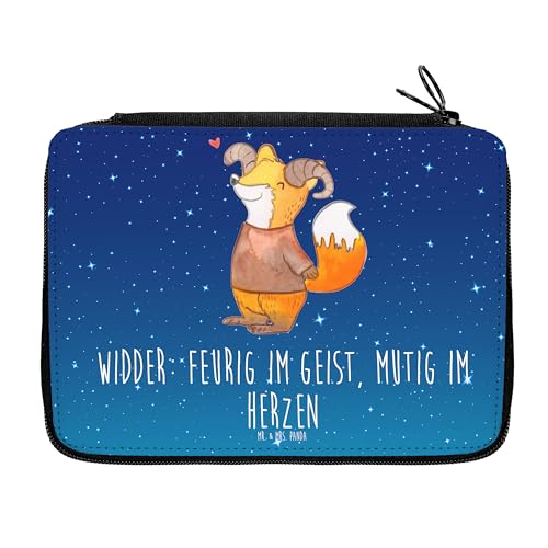 Mr. & Mrs. Panda Federmappe Widder Astrologie - Geschenk, Stiftetasche, Schüler, Büro Stifte Etui, Grundschule, Horoskop, Aszendent, von Mr. & Mrs. Panda