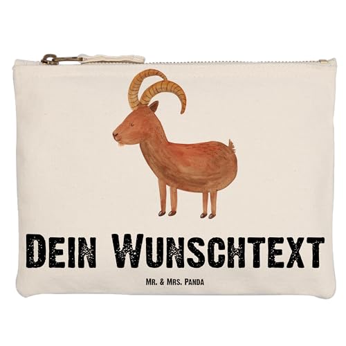 Mr. & Mrs. Panda Größe M Personalisierte Schminktasche Sternzeichen Steinbock - Personalisierte Geschenke, Schminketui mit Namen, Geburtstag von Mr. & Mrs. Panda