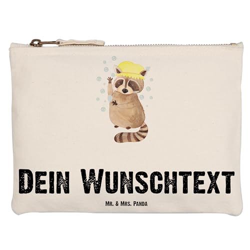 Mr. & Mrs. Panda Größe M Personalisierte Schminktasche Waschbär - Personalisierte Geschenke, Etui mit Namen, lustige Sprüche, Seifenblasen, Gute von Mr. & Mrs. Panda