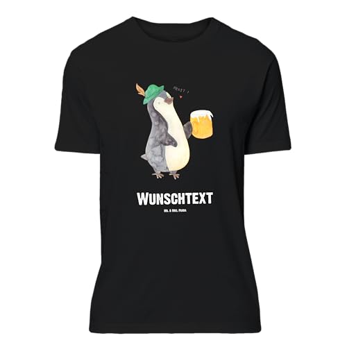 Mr. & Mrs. Panda Größe M Personalisiertes T-Shirt Pinguin Bier - Personalisierte Geschenke, Frauen, Oktoberfest, Männer, T-Shirt mit Namen, T-Shirt von Mr. & Mrs. Panda