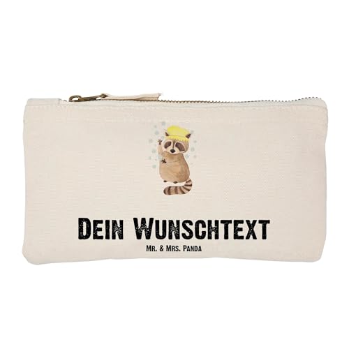 Mr. & Mrs. Panda Größe S Klein Personalisierte Schminktasche Waschbär - Personalisierte Geschenke, Federmappe mit Namen, Schminketui mit Namen, von Mr. & Mrs. Panda