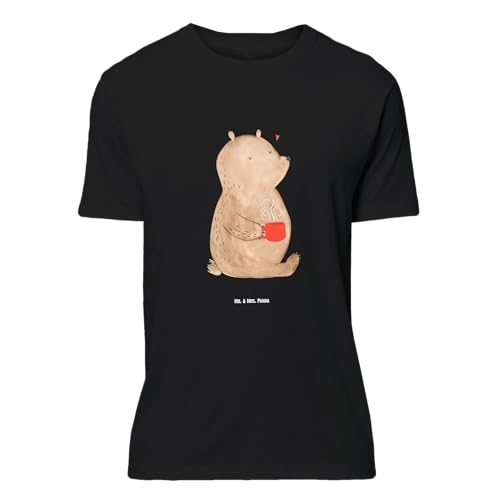 Mr. & Mrs. Panda Größe S T-Shirt Bär Kaffee - Geschenk, Frauen, Junggesellenabschied, Jubiläum, Welt retten, Teddy, Tshirt, Teddybär, Welt erobern von Mr. & Mrs. Panda