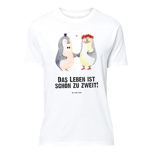 Mr. & Mrs. Panda Größe S T-Shirt Pinguin Heirat - Geschenk, Lustiges T-Shirt, Freundin, Party, Paar, Sprüche, Freund, Tshirt, Liebesgeschenk, Frauen, von Mr. & Mrs. Panda