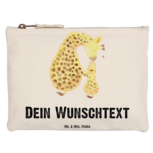 Mr. & Mrs. Panda Grösse XL Große Personalisierte Schminktasche Giraffe mit Kind - Personalisierte Geschenke, Afrika, Schminketui mit Namen, Sohn, von Mr. & Mrs. Panda