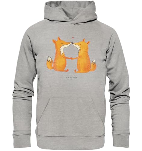 Mr. & Mrs. Panda Größe XXL Organic Hoodie Füchse Liebe - Geschenk, Frauen Kapuzenpullover, Öko-Hoodie, Ehefrau, Fuchs, Freundin, Freund, Ehe, Frauen von Mr. & Mrs. Panda