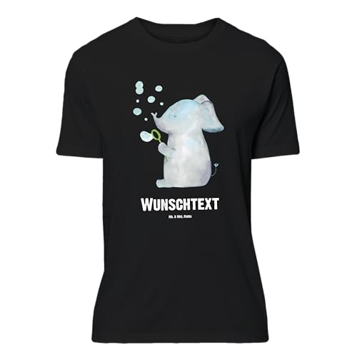 Mr. & Mrs. Panda Größe XXL Personalisiertes T-Shirt Elefant Seifenblasen - Personalisierte Geschenke, Männer, Liebe, Bedrucken, Tiermotive, Gute von Mr. & Mrs. Panda