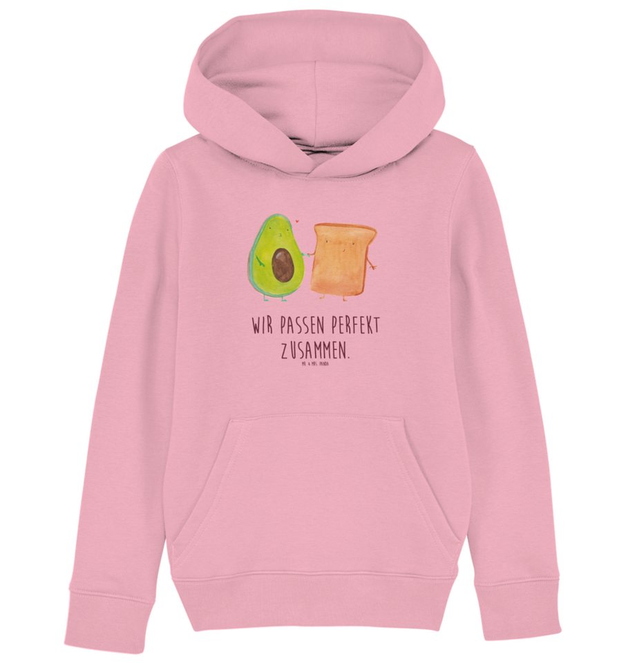 Mr. & Mrs. Panda Hoodie 12-14 Jahre (152/164) Avocado Toast - Cotton Pink - Geschenk, Veggie, (1-tlg) von Mr. & Mrs. Panda