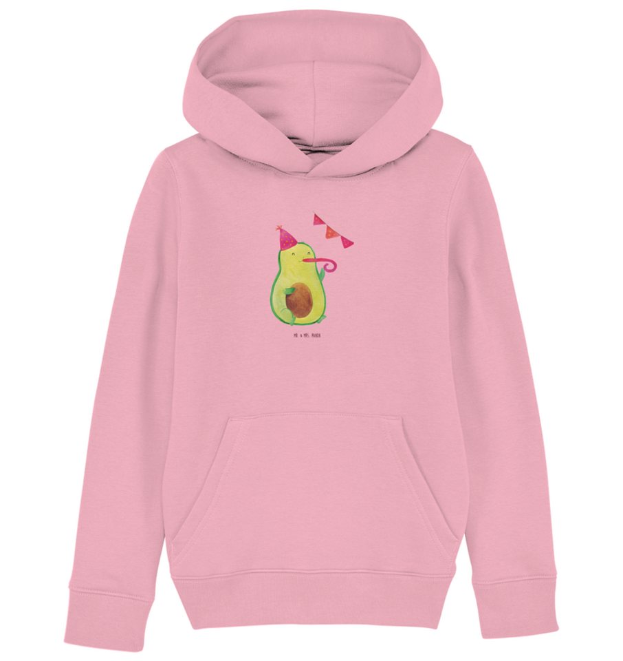 Mr. & Mrs. Panda Hoodie 12-14 Jahre (152/164) Avocado Party Zeit - Cotton Pink - Geschenk, Mä (1-tlg) von Mr. & Mrs. Panda