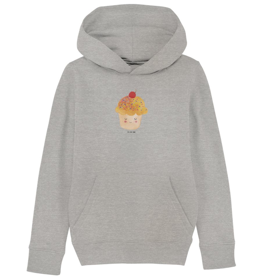 Mr. & Mrs. Panda Hoodie 12-14 Jahre (152/164) Cupcake - Heather Grey - Geschenk, Mädchen Kapu (1-tlg) von Mr. & Mrs. Panda