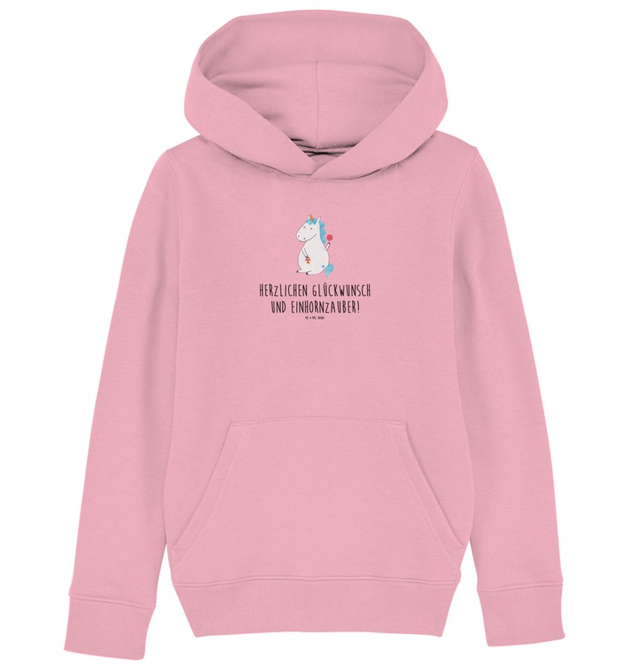 Mr. & Mrs. Panda Hoodie 12-14 Jahre (152/164) Einhorn Baby - Cotton Pink - Geschenk, Party, M (1-tlg) von Mr. & Mrs. Panda