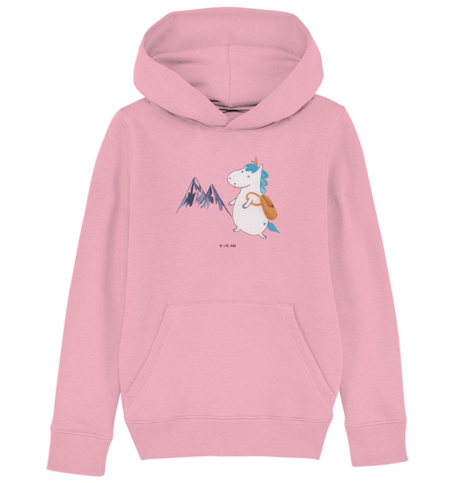 Mr. & Mrs. Panda Hoodie 12-14 Jahre (152/164) Einhorn Bergsteiger - Cotton Pink - Geschenk, E (1-tlg) von Mr. & Mrs. Panda