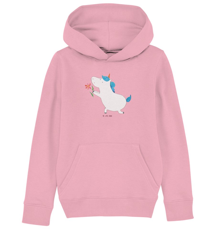 Mr. & Mrs. Panda Hoodie 12-14 Jahre (152/164) Einhorn Blume - Cotton Pink - Geschenk, Kinder (1-tlg) von Mr. & Mrs. Panda