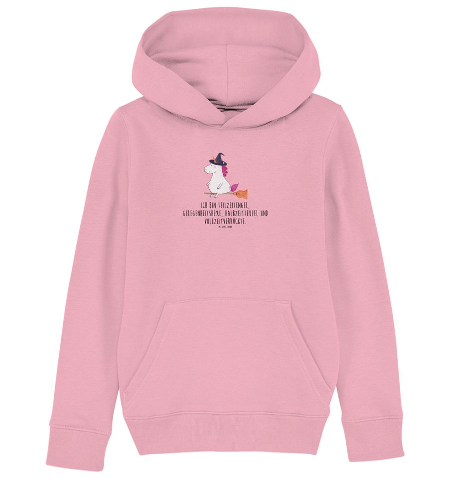 Mr. & Mrs. Panda Hoodie 12-14 Jahre (152/164) Einhorn Hexe - Cotton Pink - Geschenk, Unicorn, (1-tlg) von Mr. & Mrs. Panda