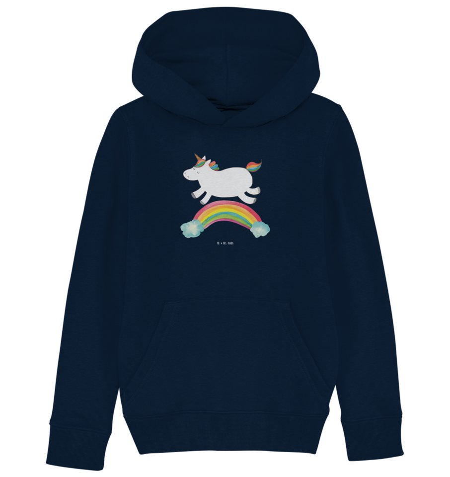 Mr. & Mrs. Panda Hoodie 12-14 Jahre (152/164) Einhorn Regenbogen - French Navy - Geschenk, Ki (1-tlg) von Mr. & Mrs. Panda