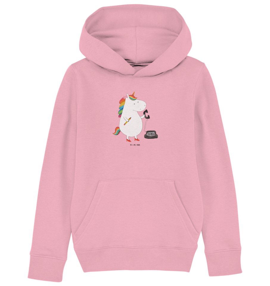 Mr. & Mrs. Panda Hoodie 12-14 Jahre (152/164) Einhorn Sekretärin - Cotton Pink - Geschenk, Bü (1-tlg) von Mr. & Mrs. Panda