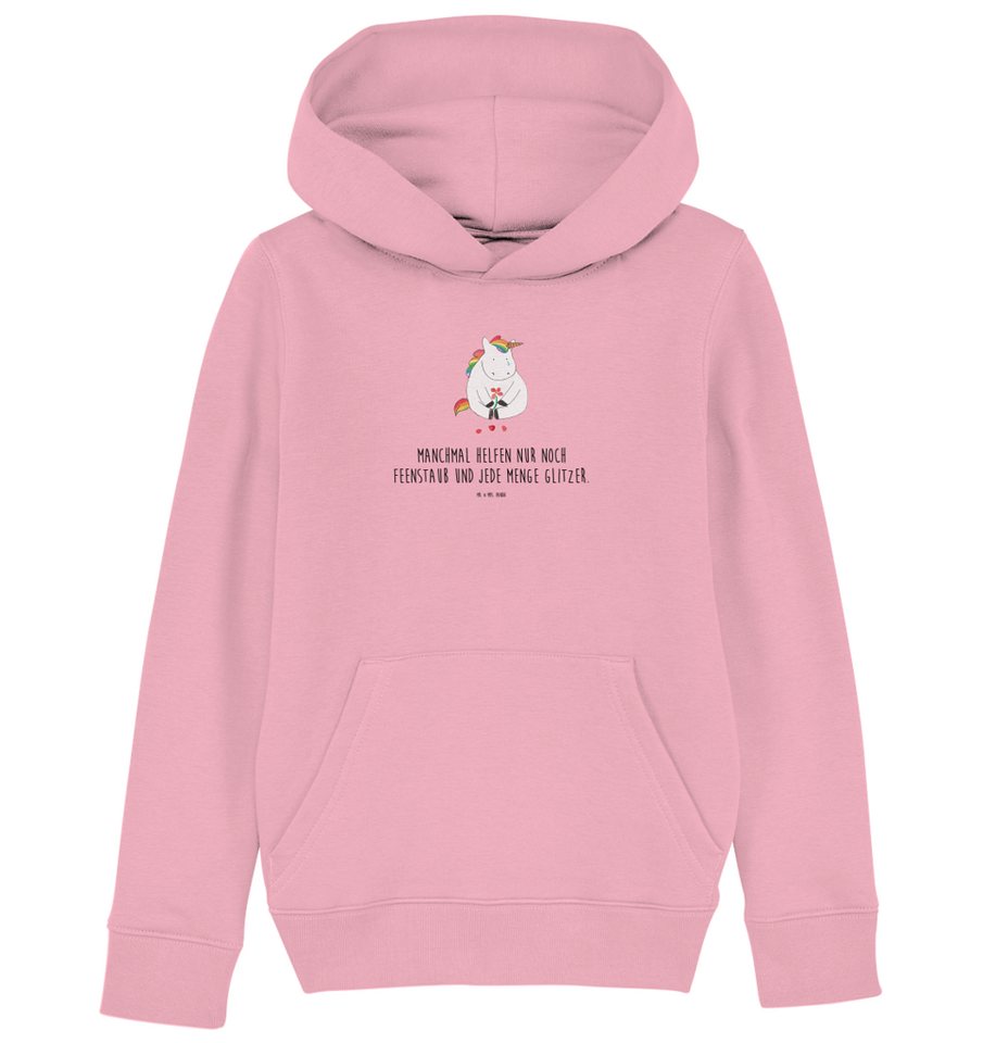 Mr. & Mrs. Panda Hoodie 12-14 Jahre (152/164) Einhorn Traurig - Cotton Pink - Geschenk, Mädch (1-tlg) von Mr. & Mrs. Panda