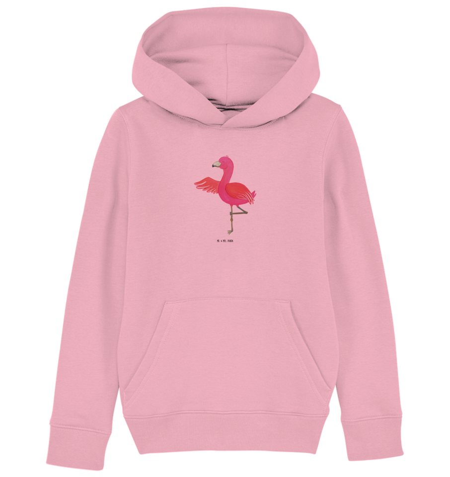 Mr. & Mrs. Panda Hoodie 12-14 Jahre (152/164) Flamingo Yoga - Cotton Pink - Geschenk, Kinder (1-tlg) von Mr. & Mrs. Panda