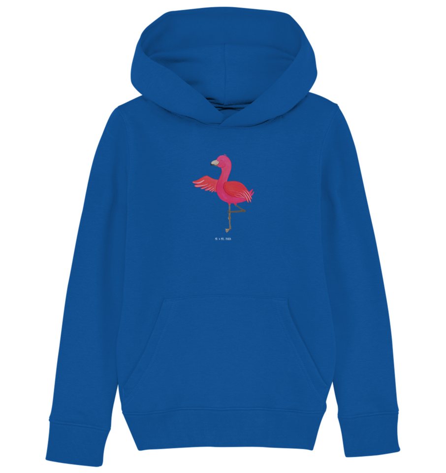 Mr. & Mrs. Panda Hoodie 12-14 Jahre (152/164) Flamingo Yoga - Royal Blue - Geschenk, Jungen O (1-tlg) von Mr. & Mrs. Panda