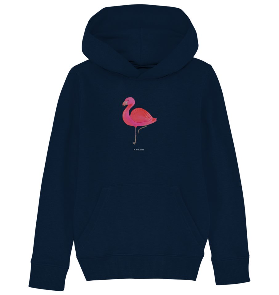 Mr. & Mrs. Panda Hoodie 12-14 Jahre (152/164) Flamingo Classic - French Navy - Geschenk, Freu (1-tlg) von Mr. & Mrs. Panda