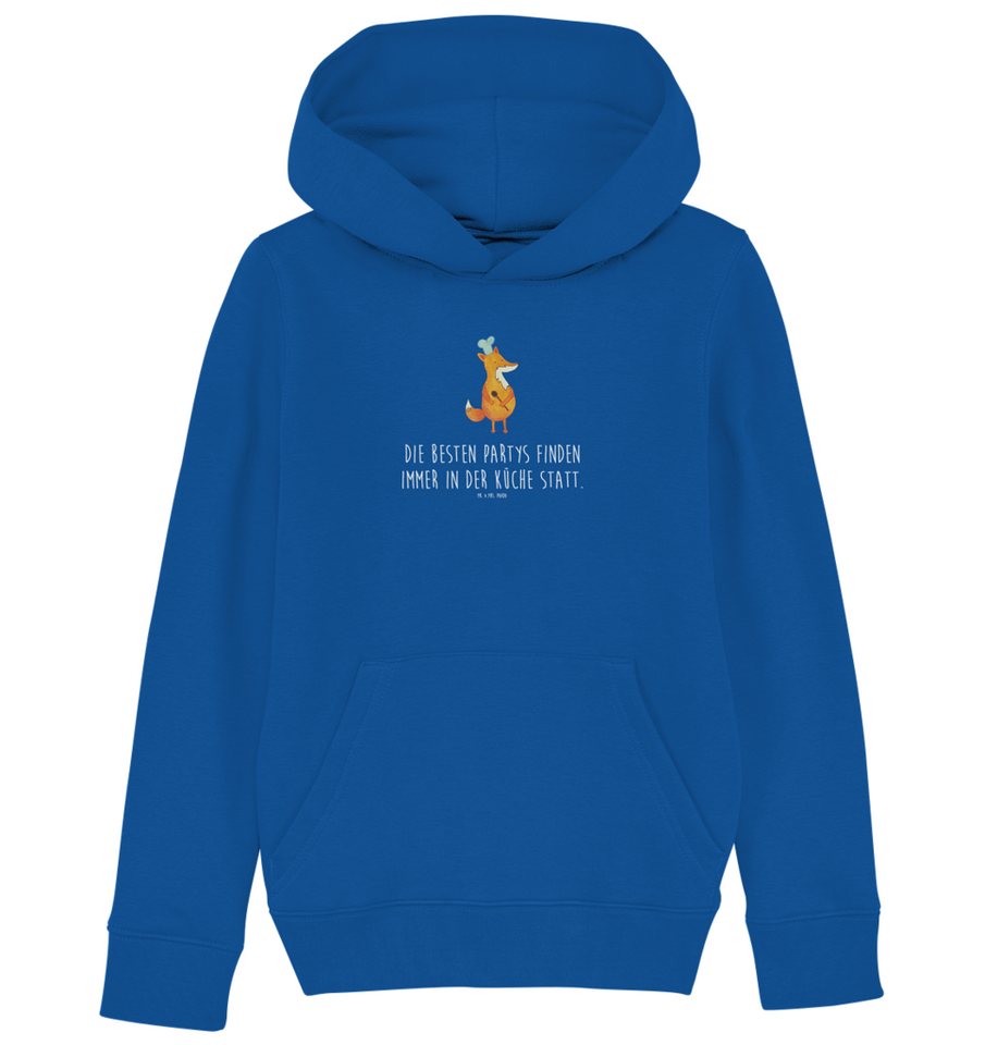 Mr. & Mrs. Panda Hoodie 12-14 Jahre (152/164) Fuchs Koch - Royal Blue - Geschenk, Jungen Ober (1-tlg) von Mr. & Mrs. Panda