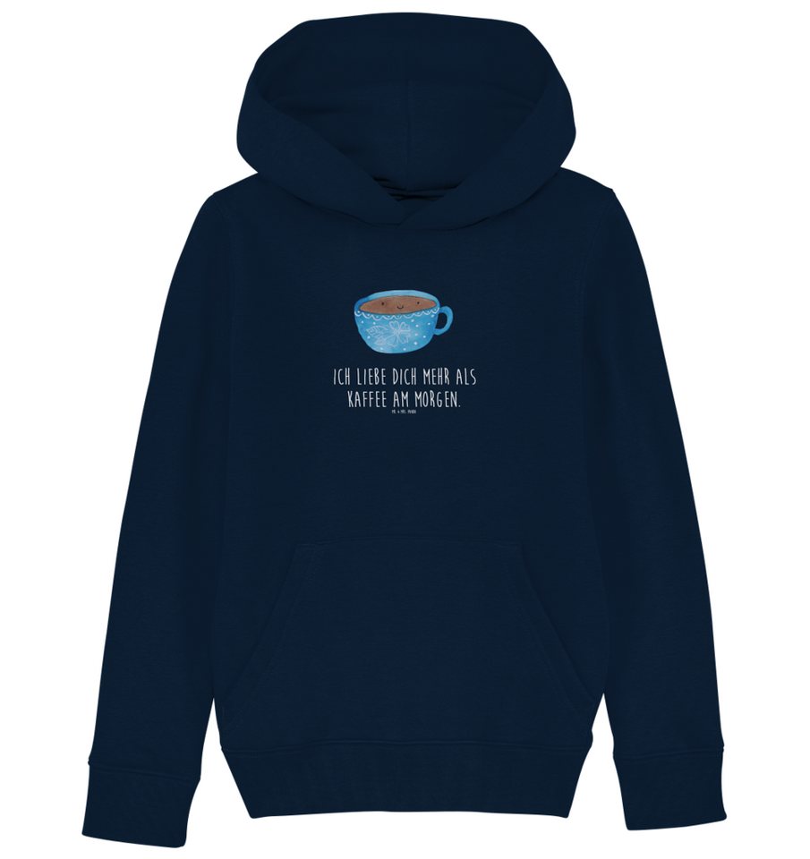 Mr. & Mrs. Panda Hoodie 12-14 Jahre (152/164) Kaffee Tasse - French Navy - Geschenk, Mädchen (1-tlg) von Mr. & Mrs. Panda