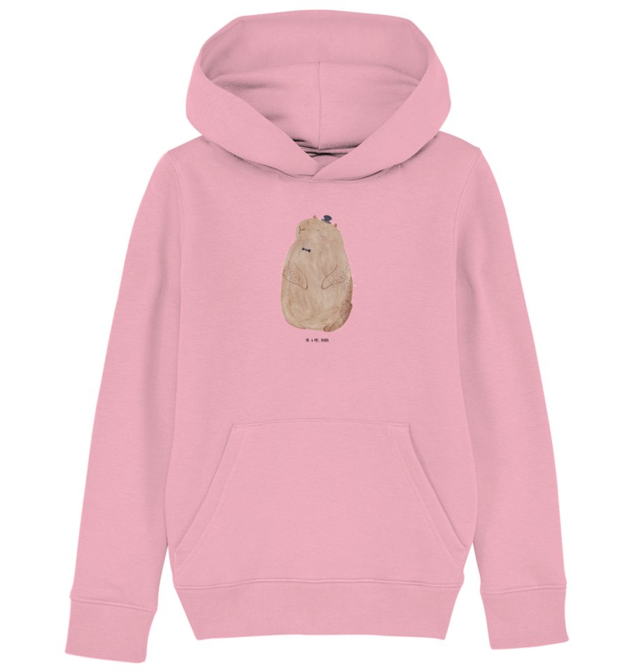 Mr. & Mrs. Panda Hoodie 12-14 Jahre (152/164) Murmeltier - Cotton Pink - Geschenk, Anstand, l (1-tlg) von Mr. & Mrs. Panda