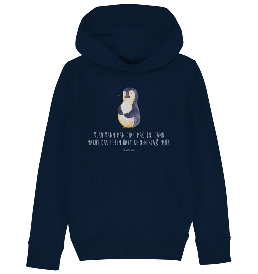 Mr. & Mrs. Panda Hoodie 12-14 Jahre (152/164) Pinguin Diät - French Navy - Geschenk, Jungen K (1-tlg) von Mr. & Mrs. Panda