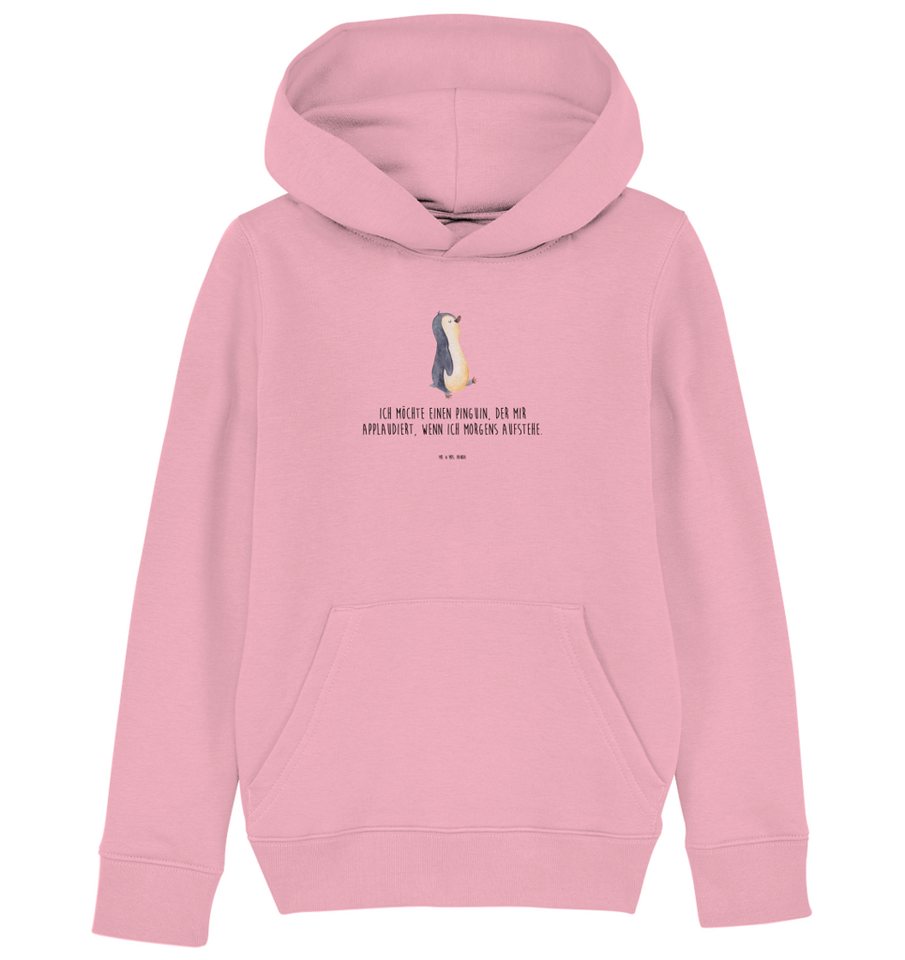 Mr. & Mrs. Panda Hoodie 12-14 Jahre (152/164) Pinguin marschieren - Cotton Pink - Geschenk, z (1-tlg) von Mr. & Mrs. Panda