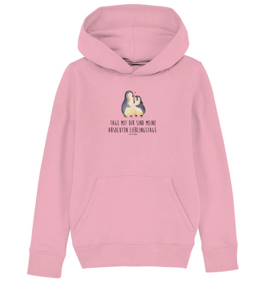 Mr. & Mrs. Panda Hoodie 12-14 Jahre (152/164) Pinguin umarmen - Cotton Pink - Geschenk, Seevo (1-tlg) von Mr. & Mrs. Panda