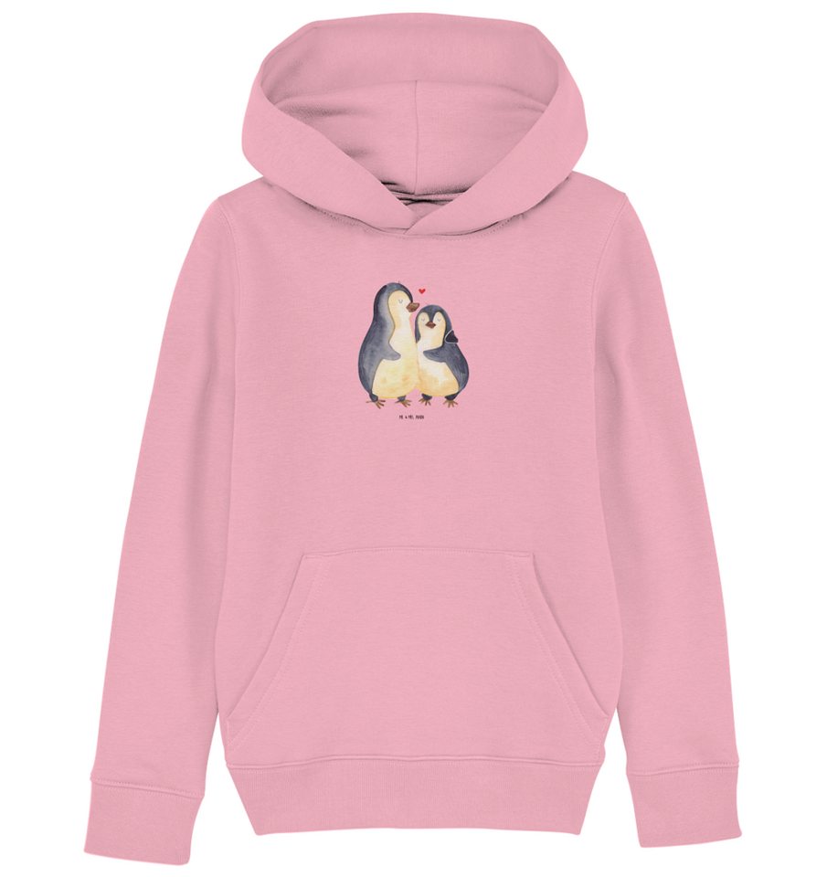 Mr. & Mrs. Panda Hoodie 12-14 Jahre (152/164) Pinguin umarmen - Cotton Pink - Geschenk, Seevo (1-tlg) von Mr. & Mrs. Panda